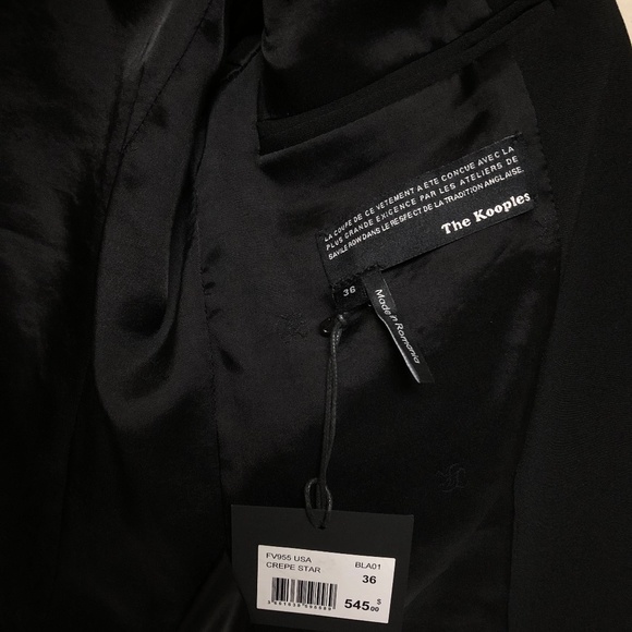 The Kooples Women's Blazer (New) — Leather Accents - Picture 2 of 4